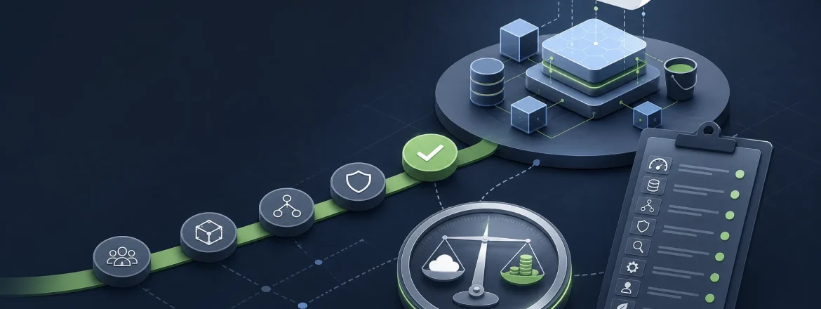 Editorial technical illustration for cloud economics decision-making.